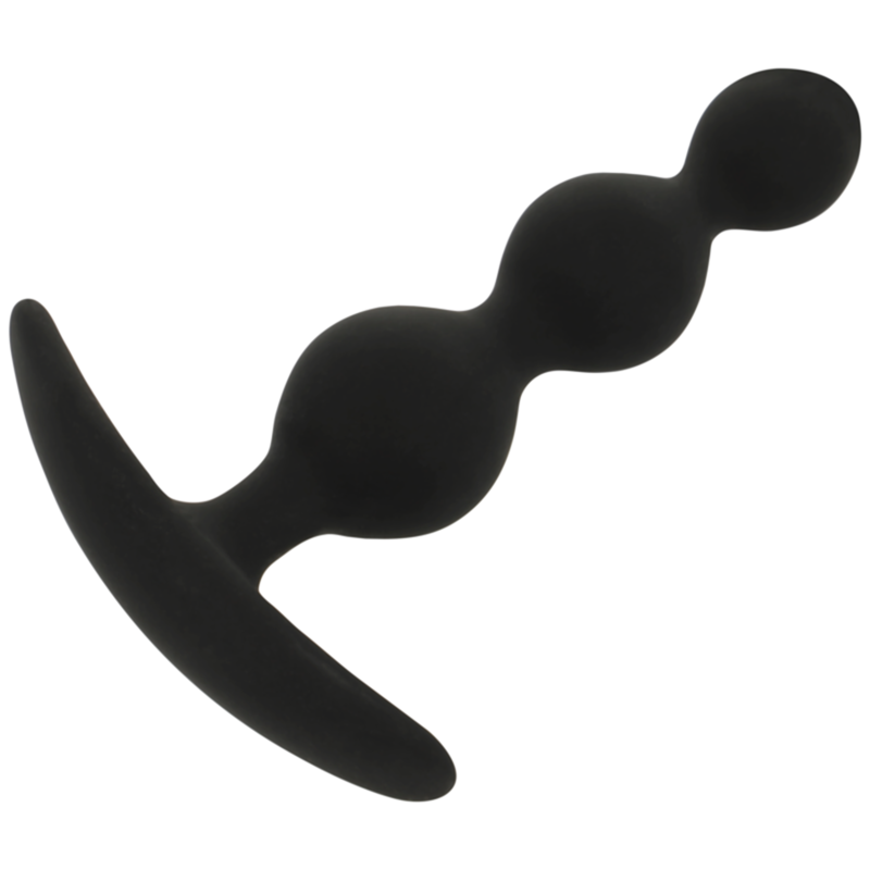 BLACK&SILVER - CHAÎNE À BILLES ANAL RUPERT 10 CM BLACK&SILVER
