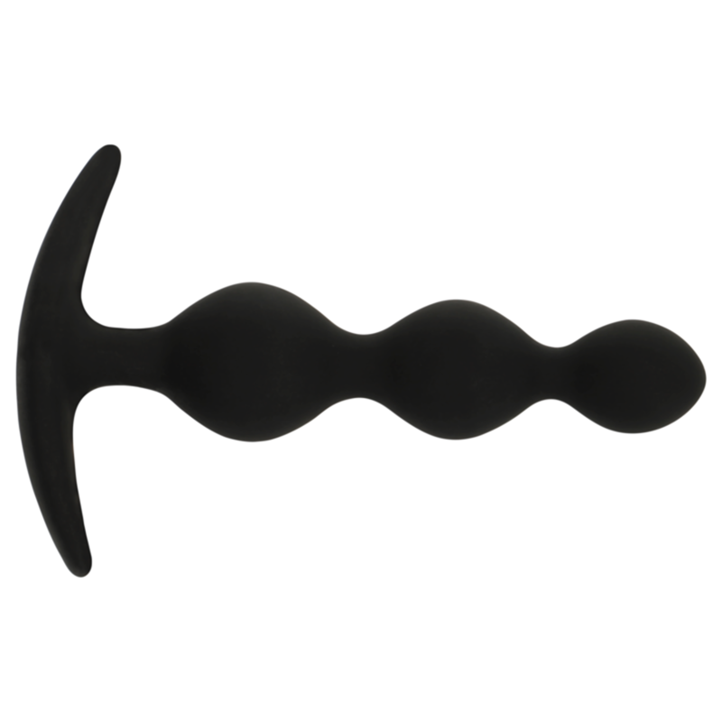 BLACK&SILVER - CHAÎNE À BILLES ANAL RUPERT 10 CM BLACK&SILVER