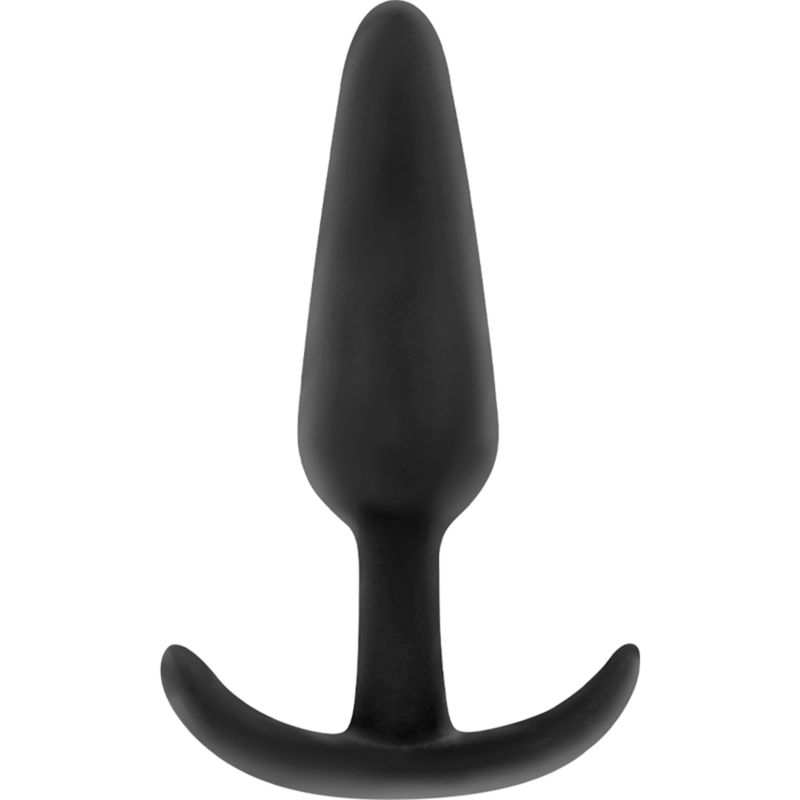 BLACK&SILVER - PLUG ANAL EN SILICONE KAEL AVEC POIGNÉE MOYENNE BLACK&SILVER