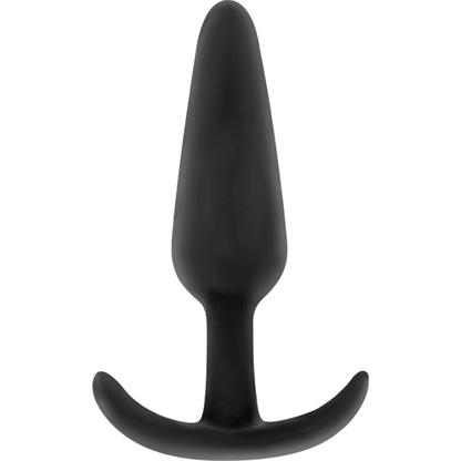 BLACK&SILVER - PLUG ANAL EN SILICONE KAEL AVEC POIGNÉE MOYENNE BLACK&SILVER