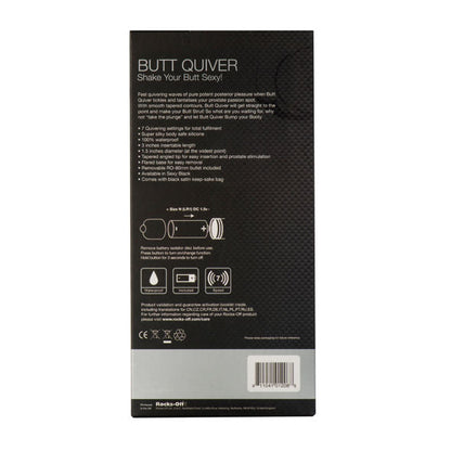 ROCKS-OFF - STIMULATEUR BUTT QUIVER P-POINT 7 VITESSES NOIR ROCKS-OFF