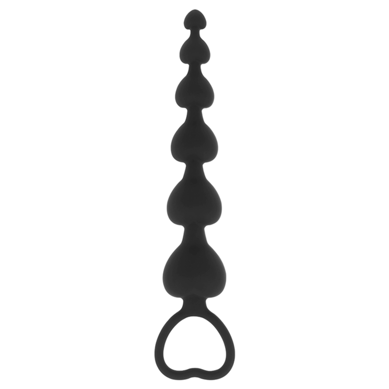 BLACK&SILVER - CHAÎNE DE COEURS ANAL MILA 18 CM BLACK&SILVER