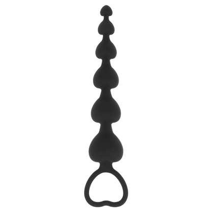BLACK&SILVER - CHAÎNE DE COEURS ANAL MILA 18 CM BLACK&SILVER