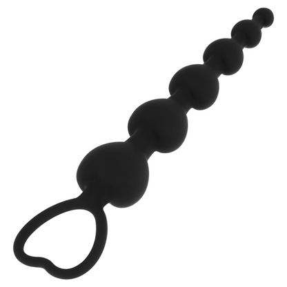 BLACK&SILVER - CHAÎNE DE COEURS ANAL MILA 18 CM BLACK&SILVER