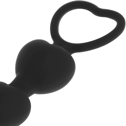 BLACK&SILVER - CHAÎNE DE COEURS ANAL MILA 18 CM BLACK&SILVER