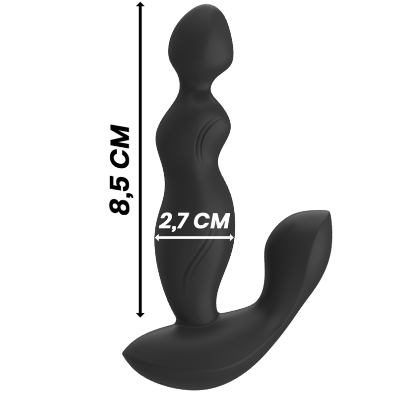 BLACK&SILVER - TÉLÉCOMMANDE EN SILICONE POUR PLUG ANAL CORA BLACK&SILVER