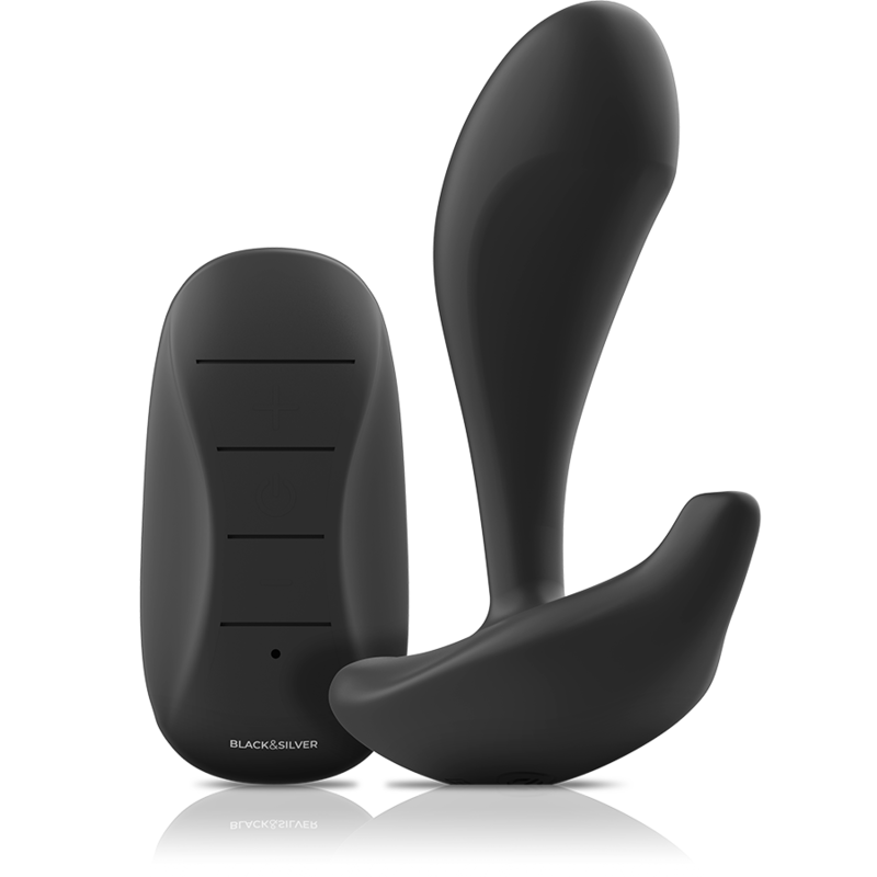 BLACK&SILVER - TÉLÉCOMMANDE EN SILICONE POUR PLUG ANAL DWAYNE BLACK&SILVER