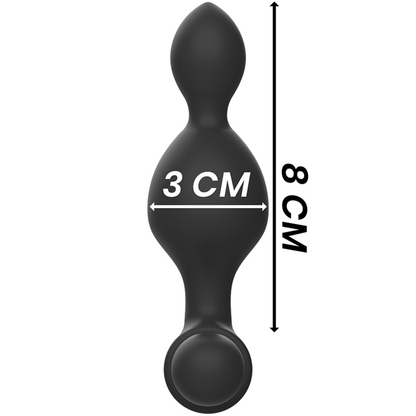 BLACK&SILVER - TUCKER PETITE TÉLÉCOMMANDE POUR PLUG ANAL EN SILICONE BLACK&SILVER