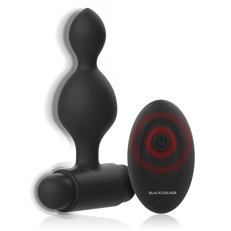 BLACK&SILVER - TUCKER PETITE TÉLÉCOMMANDE POUR PLUG ANAL EN SILICONE BLACK&SILVER