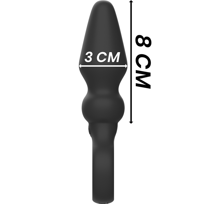 BLACK&SILVER - PUISSANT PLUG ANAL EN SILICONE OZZY BLACK&SILVER