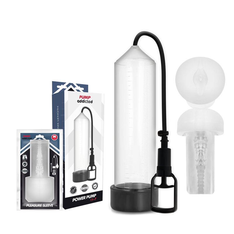 ACCRO À LA POMPE - RX7 TRANSPARENTE AVEC MASTURBATEUR PUMP ADDICTED