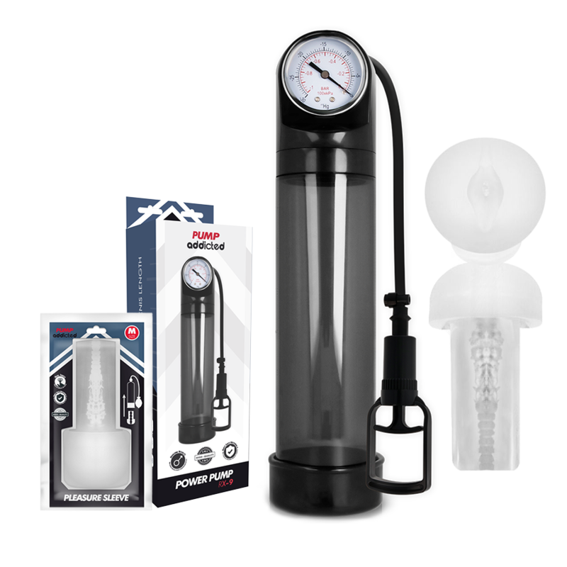 ACCRO À LA POMPE - RX9 NOIRE AVEC MASTURBATEUR PUMP ADDICTED