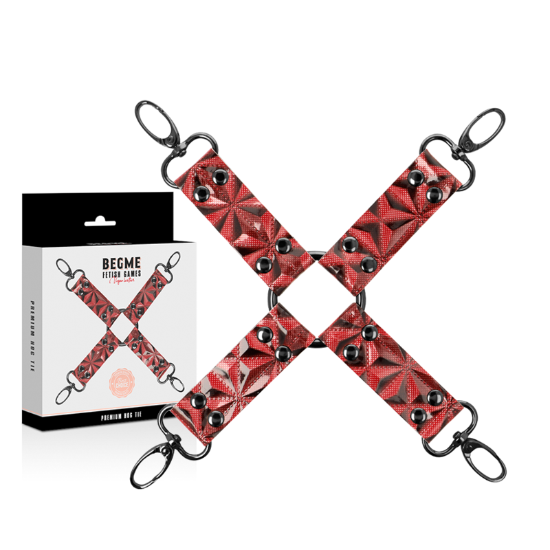 BEGME - CRAVATE DE PORC EN CUIR VÉGAN PREMIUM ÉDITION ROUGE BEGME RED EDITION