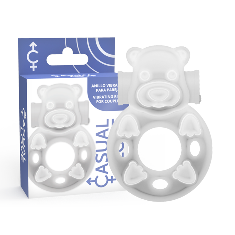 CASUAL LOVE - 26 ANNEAU DE VIBRATEUR TRANSPARENT BUNNY CASUAL LOVE