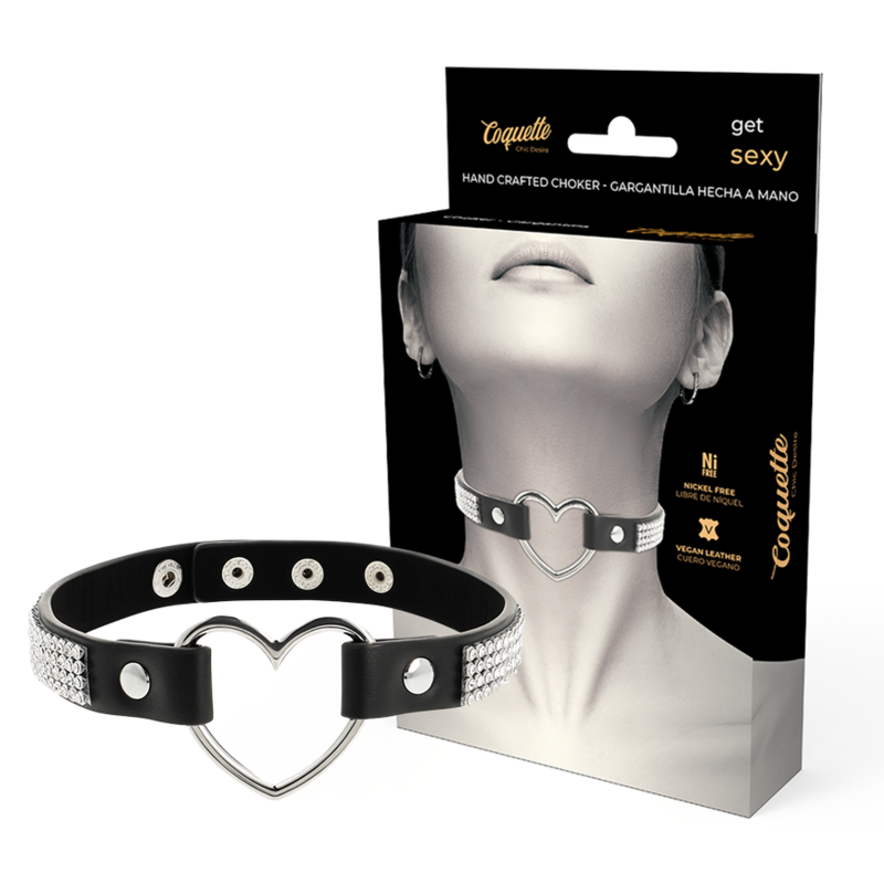 COQUETTE CHIC DESIRE - RAS DE COU EN CUIR VEGAN AVEC COEUR COQUETTE ACCESSORIES