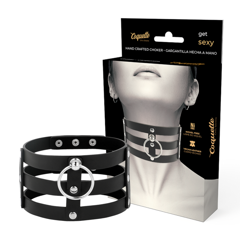 COQUETTE CHIC DESIRE - RAS DE COU EN CUIR VÉGAN STYLE FÉTICHE COQUETTE ACCESSORIES