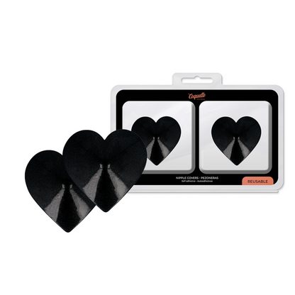 COQUETTE CHIC DESIRE - CACHE-MALIN COEURS NOIR COQUETTE ACCESSORIES