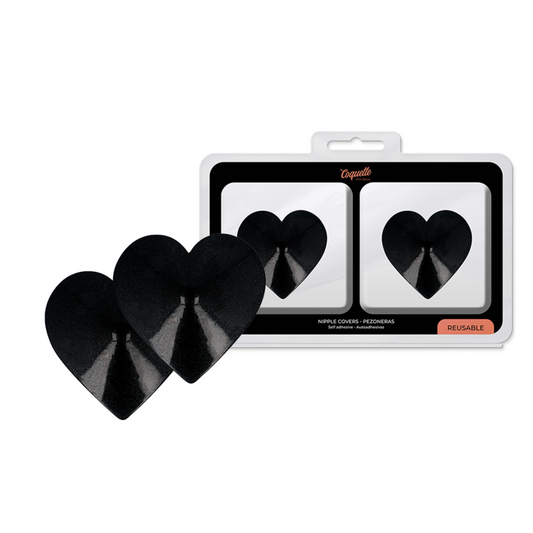 COQUETTE CHIC DESIRE - CACHE-MALIN COEURS NOIR COQUETTE ACCESSORIES
