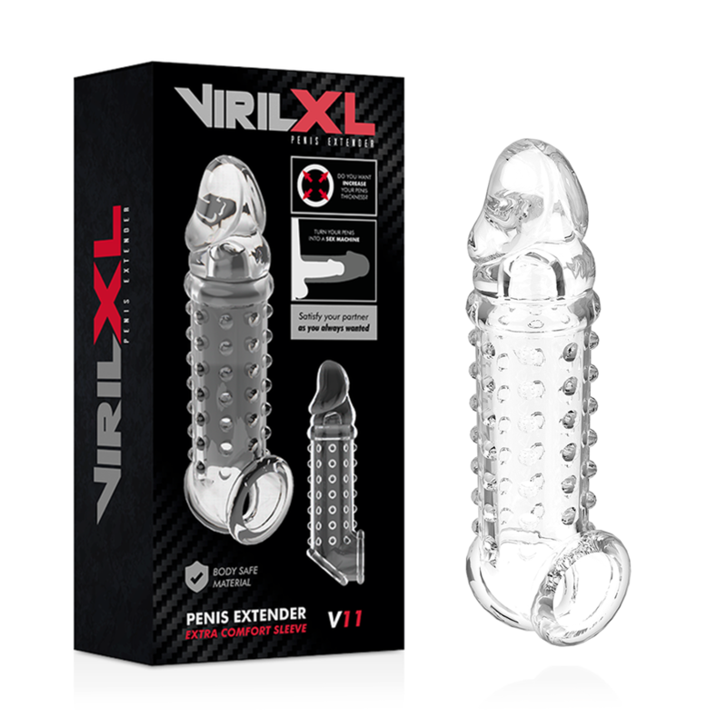 VIRILXL - EXTENSION DE PÉNIS ET GAINE V11 TRANSPARENTE VIRILXL