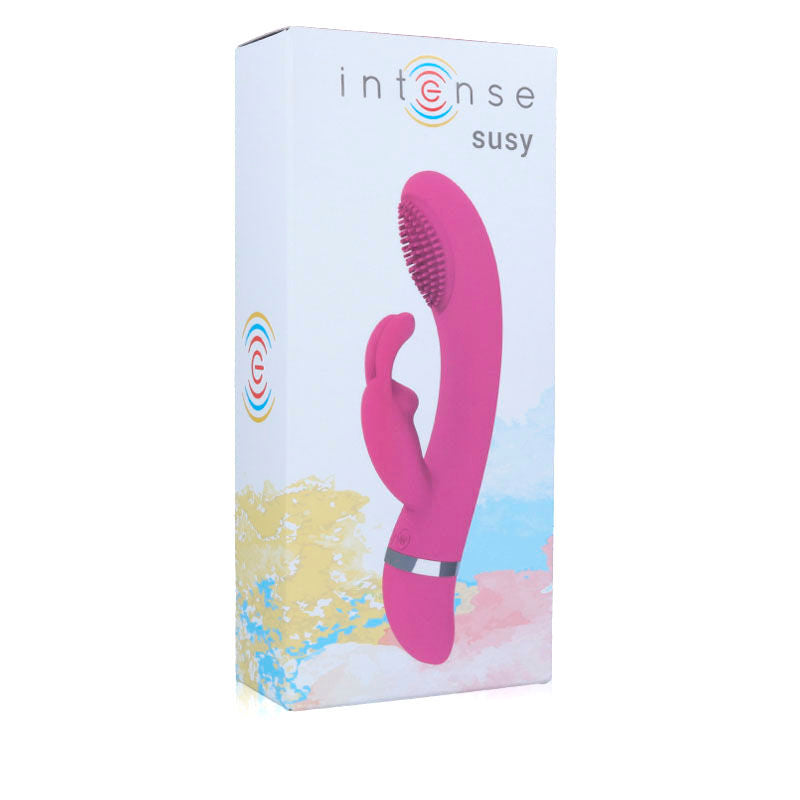 INTENSE - VIBRATEUR OSCILLANT SUSY SILICONE LAPIN ROSE INTENSE FUN TOYS