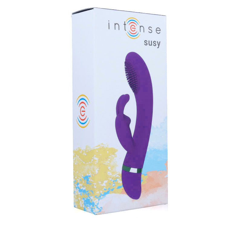 INTENSE - VIBRATEUR OSCILLANT SUSY SILICON RABBIT LILAS INTENSE FUN TOYS