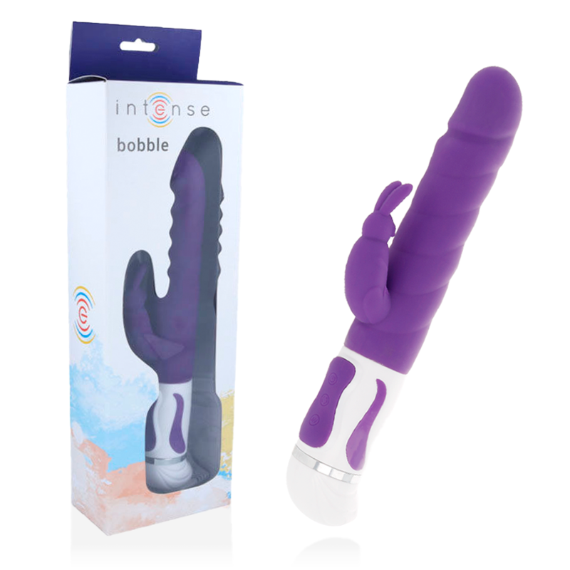 INTENSE - VIBRATEUR BOBBLE ROTATEUR SILICONE LILAS INTENSE FUN TOYS