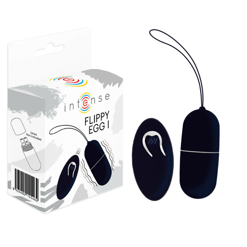 INTENSE - OEUF VIBRANT FLIPPY I AVEC TÉLÉCOMMANDE NOIR INTENSE COUPLES TOYS