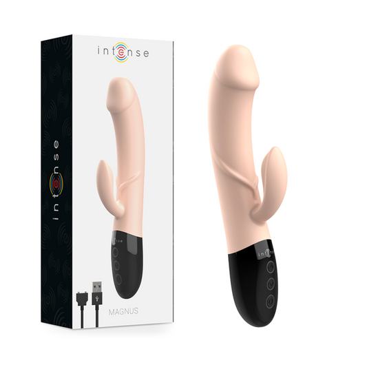 INTENSE - VIBRATEUR RECHARGEABLE NATUREL MAGNUS DUAL INTENSE FUN TOYS