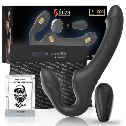 IBIZA - VIBRATEUR SANS BRETELLES AVEC BOUTON-POUSSOIR DE TÉLÉCOMMANDE IBIZA TECHNOLOGY