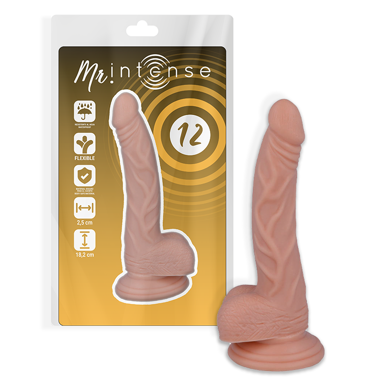 MR INTENSE - 12 PÉNIS RÉALISTE 18.2 CM -O- 2.5 CM MR. INTENSE