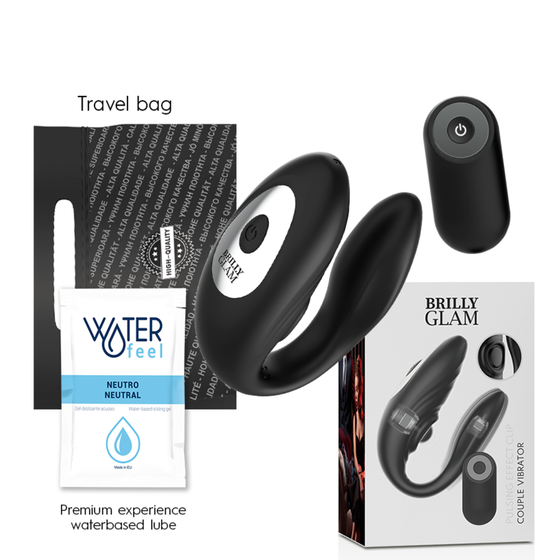 BRILLY GLAM- COUPLE TÉLÉCOMMANDE À IMPULSIONS ET VIBRANTES BRILLY GLAM