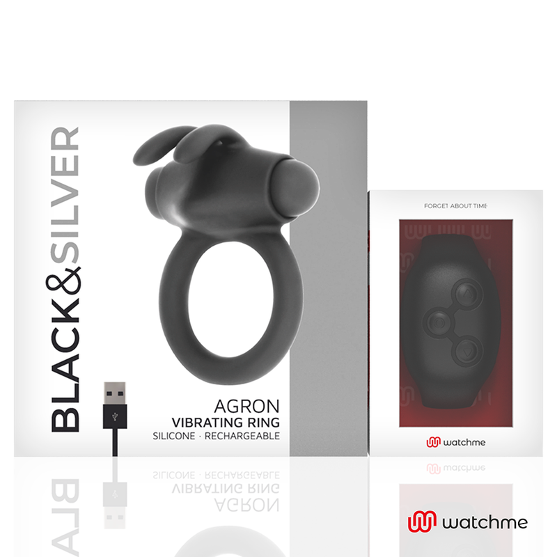 BLACK&SILVER - AGRON TÉLÉCOMMANDE COCKRING WATCHME BLACK&SILVER