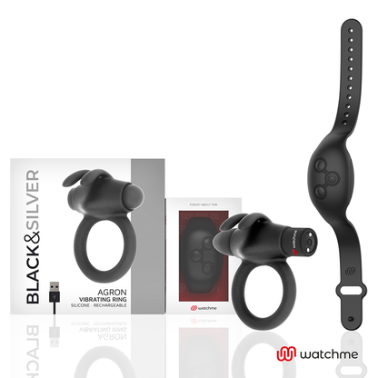 BLACK&SILVER - AGRON TÉLÉCOMMANDE COCKRING WATCHME BLACK&SILVER