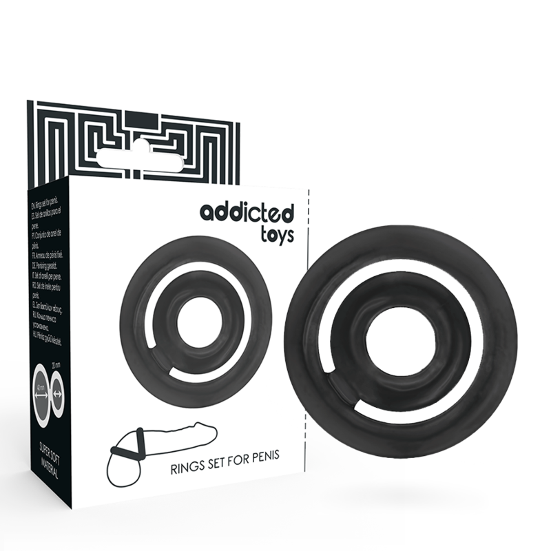 ADDICTED TOYS - POTENZ- C-RING PÉNIS NOIR ADDICTED TOYS