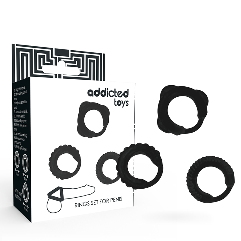 ADDICTED TOYS - ENSEMBLE C-RING NOIR ADDICTED TOYS