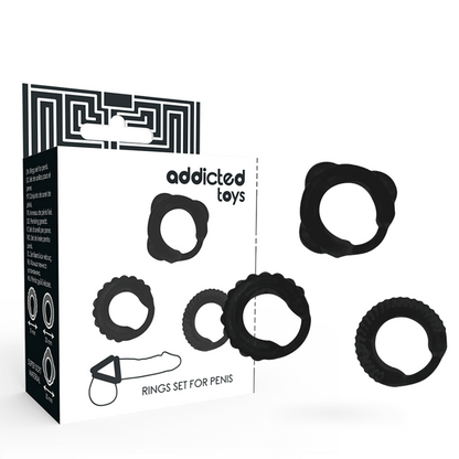 ADDICTED TOYS - ENSEMBLE C-RING NOIR ADDICTED TOYS