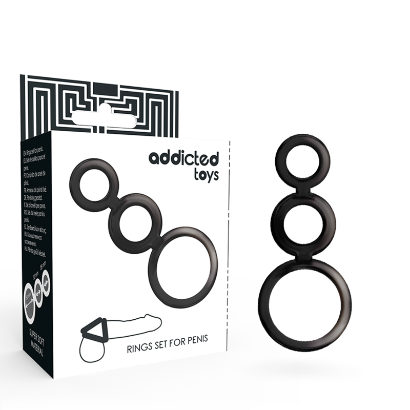 ADDICTED TOYS - ENSEMBLE DANNEAU POUR PÉNIS - FUMÉ ADDICTED TOYS