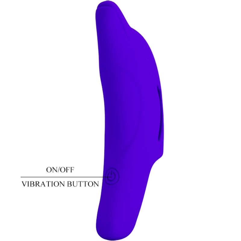 PRETTY LOVE - PUISSANT STIMULATEUR DE DOIGTS BLEU FONCÉ DELPHINI PRETTY LOVE