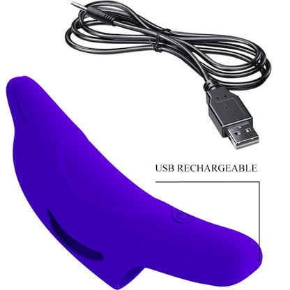 PRETTY LOVE - PUISSANT STIMULATEUR DE DOIGTS BLEU FONCÉ DELPHINI PRETTY LOVE