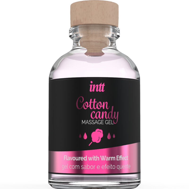 INTT MASSAGE & ORAL SEX - GEL DE MASSAGE SAVEUR COTTON BABE À PAPA ET EFFET CHAUFFANT INTT MASSAGE & ORAL SEX