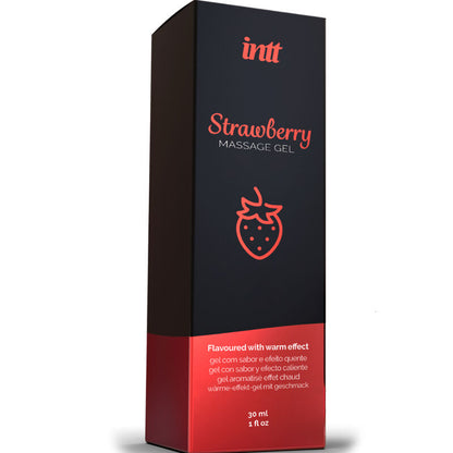 INTT MASSAGE & ORAL SEX - GEL DE MASSAGE EFFET CHAUD SAVEUR FRAISE INTT MASSAGE & ORAL SEX
