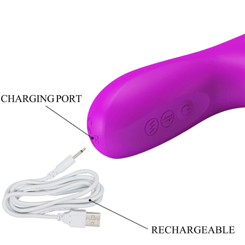 PRETTY LOVE - VIBRATEUR REESE AVEC ROTATION VIOLET PRETTY LOVE