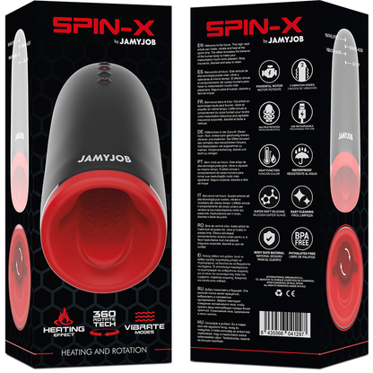 JAMYJOB - MASTURBATEUR CHAUFFANT ET ROTATION SPIN-X JAMYJOB
