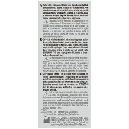 CONTROL - LUBRIFIANT  BASE DE SILICONE INFINITY 75 ML CONTROL LUBES
