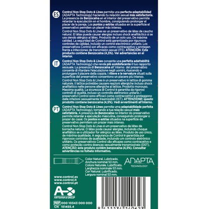 CONTROL - NONSTOP DOTS AND LINES CONDOMS 12 UNITS CONTROL CONDOMS