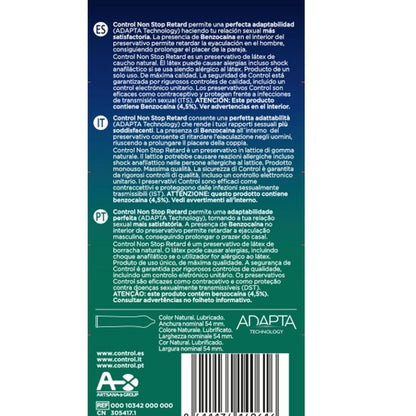 CONTROL - NON STOP RETARD CONDOMS 12 UNITS CONTROL CONDOMS