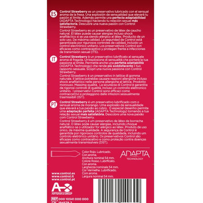 CONTROL - ADAPTATION FRAISE 12 UNITÉS CONTROL CONDOMS