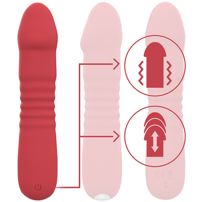 INTENSE - JUNI UP & DOWN 10 VIBRATIONS ROUGES INTENSE FUN TOYS