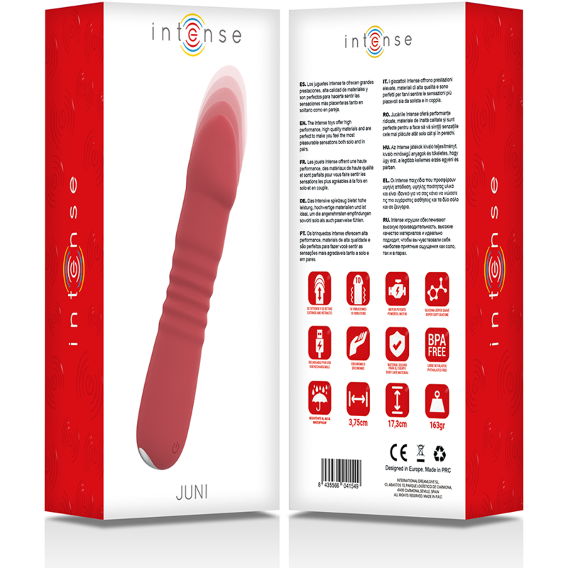 INTENSE - JUNI UP & DOWN 10 VIBRATIONS ROUGES INTENSE FUN TOYS
