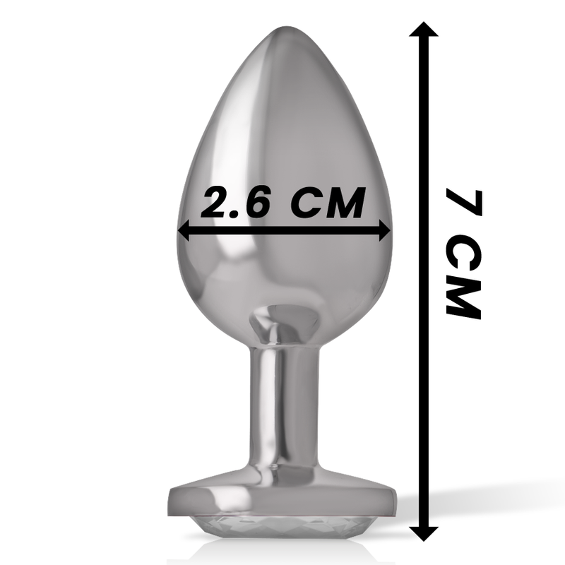 INTENSE - PLUG ANAL EN MÉTAL ALUMINIUM COEUR BLANC TAILLE S INTENSE ANAL TOYS